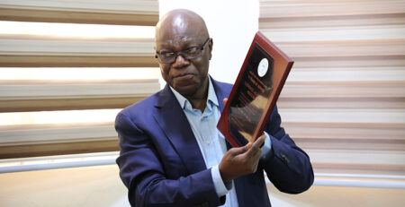 Prof. John Idoko, SAA/ICASA 2021 President honours staff